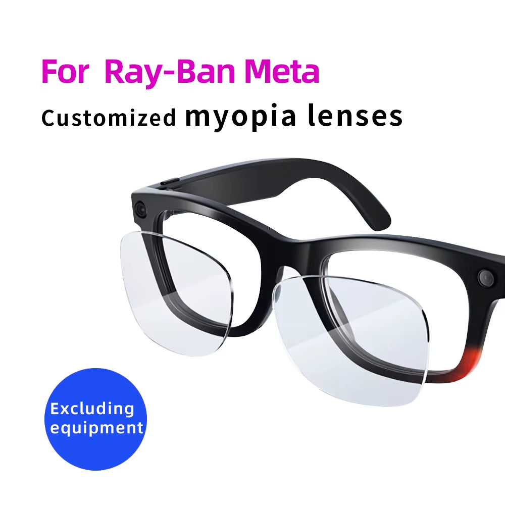 For Ray Ban Meta Smart Glasses Wayfrer, Headlined, Skyler Custom Myopia, Astigmatism, anti Blue Light AR Glasses Lenses