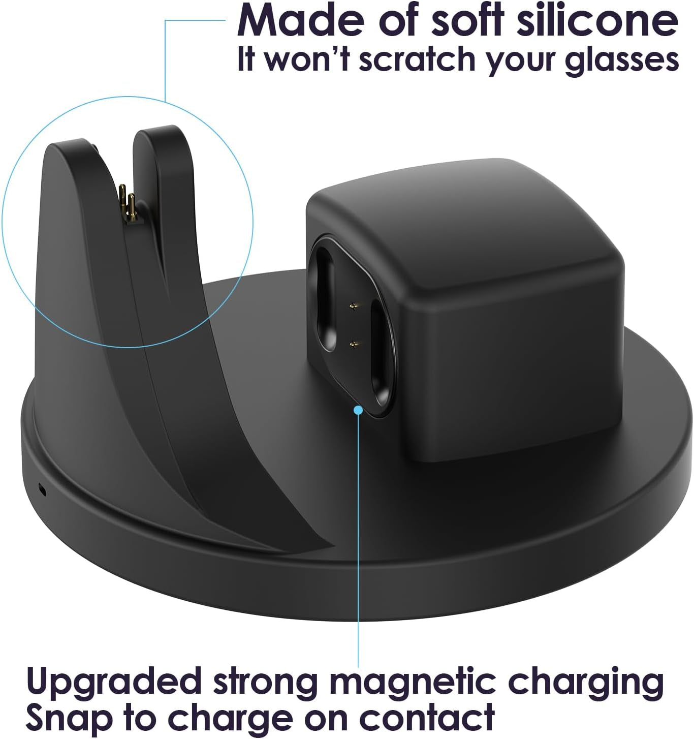 2-In-1 Charging Dock Compatible with Ray Ban Meta Display Smart Glasses & Neural Band, Magnetic Fast Charger for Rayban Meta Display Glasses Accessories