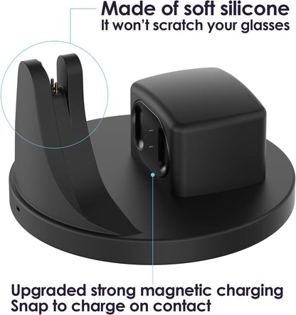 2-In-1 Charging Dock Compatible with Ray Ban Meta Display Smart Glasses & Neural Band, Magnetic Fast Charger for Rayban Meta Display Glasses Accessories