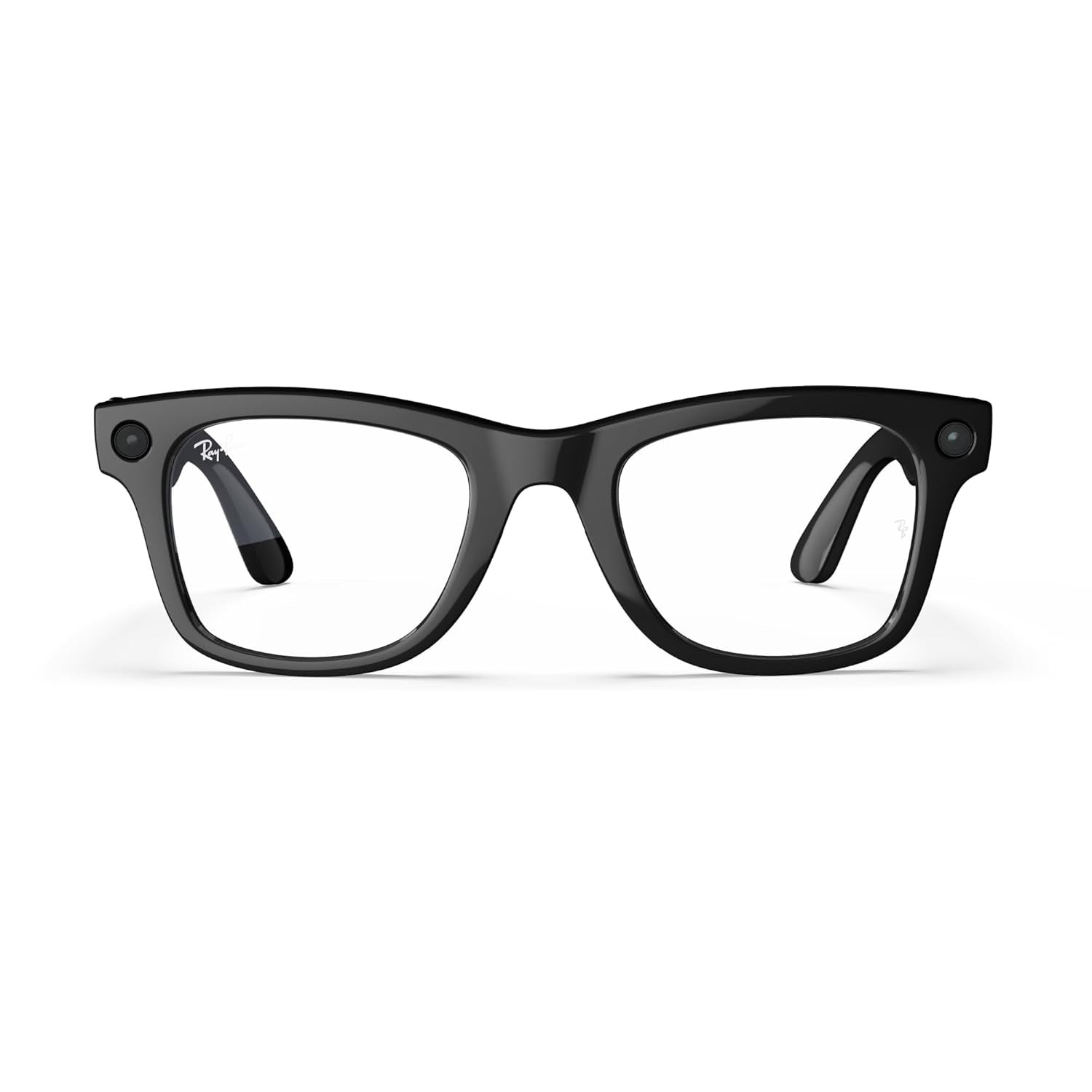 Ray-Ban Meta (Gen 1), Wayfarer Large, Shiny Black | Smart AI Glasses for Men, Women — 12 MP Ultra-Wide Camera, Open-Ear Audio, Video Recording, Bluetooth — Clear Lenses — Wearable Technology