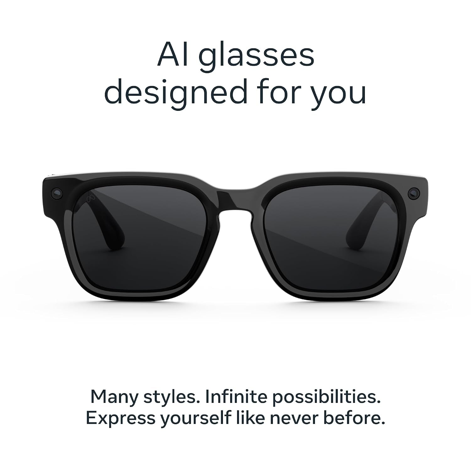 Meta Fury Classic Black | Smart AI Glasses for Women, Men — Meta AI, 12MP Camera, Live Translate — 3K HD Resolution — 8+ Hour Battery — Polarized Grey Lenses