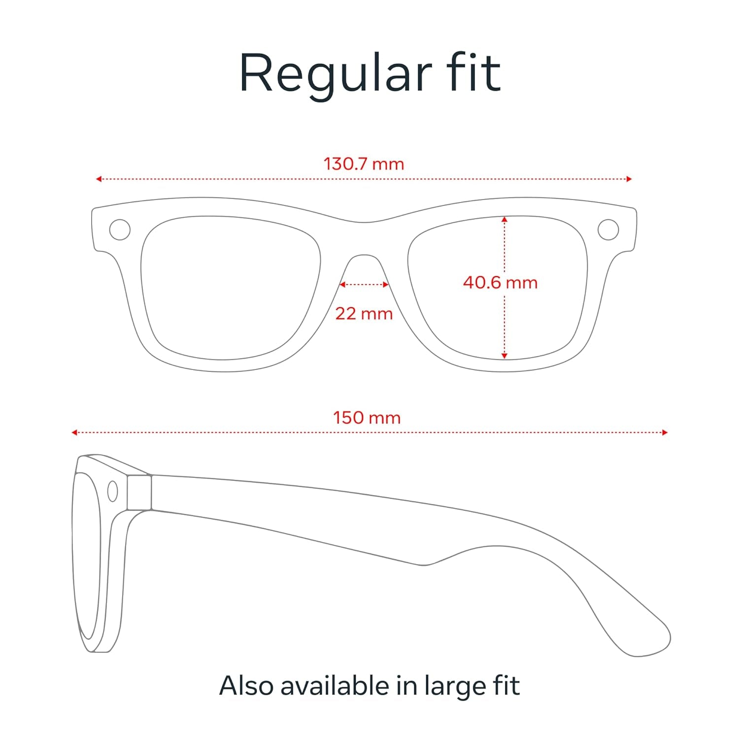 Ray-Ban Meta (Gen 1), Wayfarer, Shiny Black | Smart AI Glasses for Men, Women — 12 MP Ultra-Wide Camera, Open-Ear Speakers for Audio, Video Recording and Bluetooth — Clear Lenses — Wearable Technology