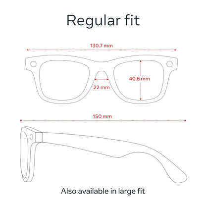 Ray-Ban Meta (Gen 1), Wayfarer, Shiny Black | Smart AI Glasses for Men, Women — 12 MP Ultra-Wide Camera, Open-Ear Speakers for Audio, Video Recording and Bluetooth — Clear Lenses — Wearable Technology