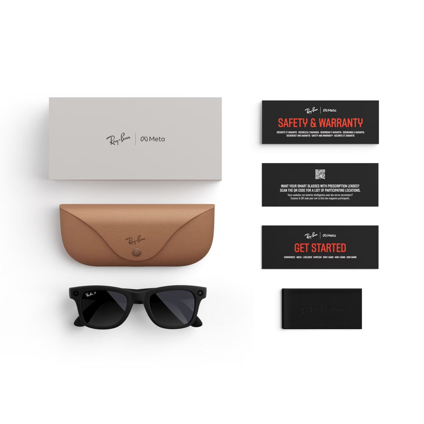 Ray-Ban  (Gen 1), Wayfarer Large, Matte Black, Polarized Gradient Graphite Lenses