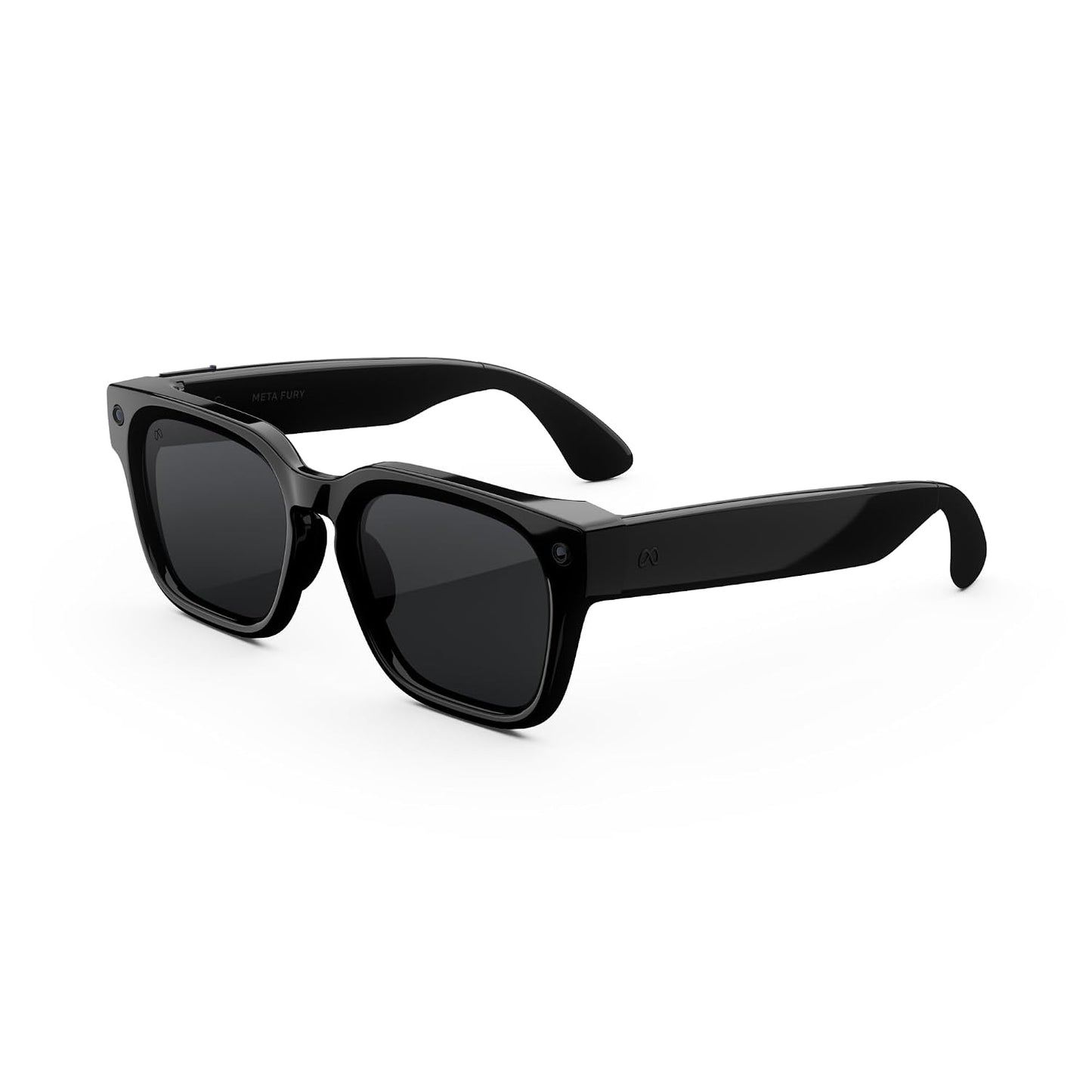 Meta Fury Classic Black | Smart AI Glasses for Women, Men — Meta AI, 12MP Camera, Live Translate — 3K HD Resolution — 8+ Hour Battery — Polarized Grey Lenses