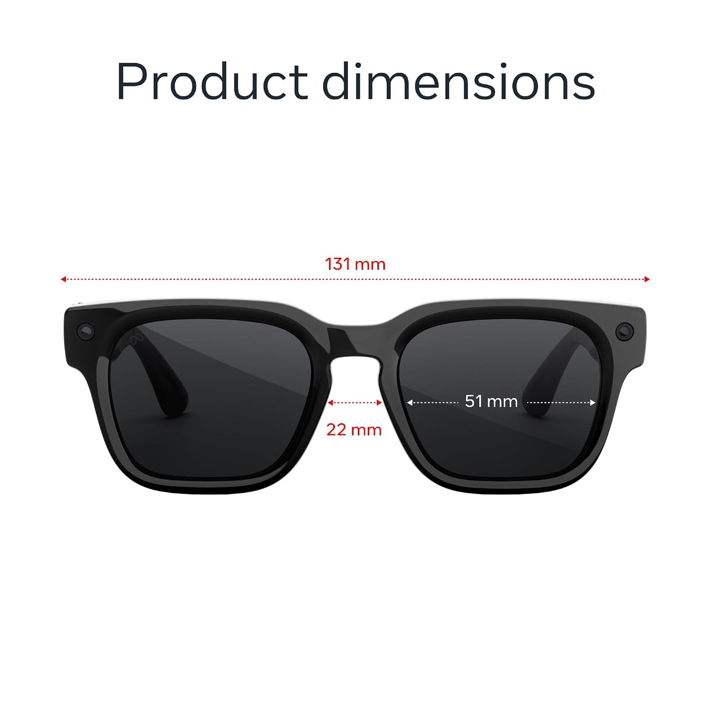 Meta Fury Classic Black | Smart AI Glasses for Women, Men — Meta AI, 12MP Camera, Live Translate — 3K HD Resolution — 8+ Hour Battery — Polarized Grey Lenses