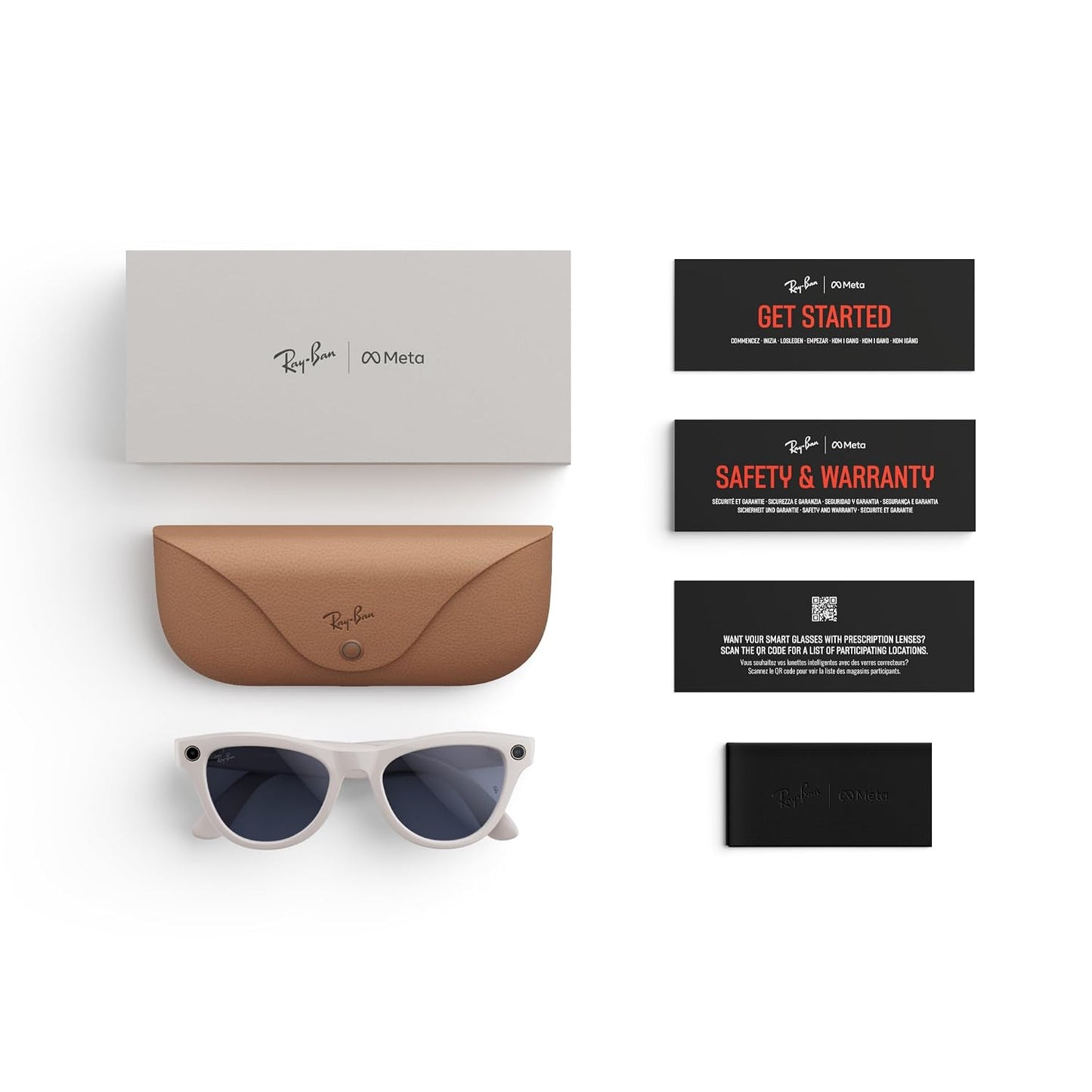 Meta Ray-Ban (Gen 1), Skyler, Shiny Chalky Grey | Smart AI Glasses for Men, Women — 12 MP Ultra-Wide Camera, Open-Ear Audio, Video Recording, Bluetooth — Transitions® Sapphire Lenses — Sunglasses