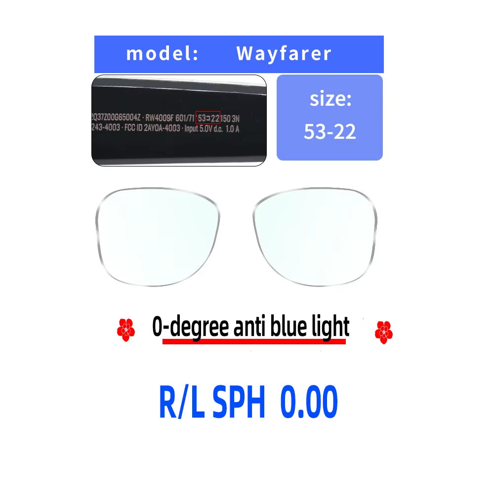 For Ray Ban Meta Smart Glasses Wayfrer, Headlined, Skyler Custom Myopia, Astigmatism, anti Blue Light AR Glasses Lenses