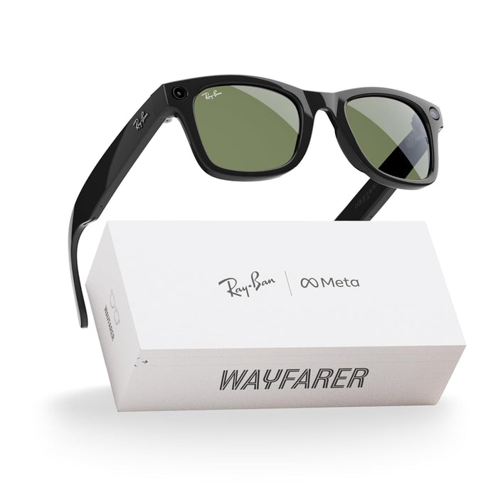Ray-Ban Meta Wayfarer Gen 1 – Shiny Black, Green Lenses (12MP)