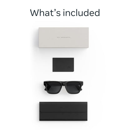 Meta Fury Classic Black | Smart AI Glasses for Women, Men — Meta AI, 12MP Camera, Live Translate — 3K HD Resolution — 8+ Hour Battery — Polarized Grey Lenses