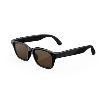 Meta Adventurer Large Classic Black | Smart AI Glasses for Women, Men AI, 12MP Camera, Live Translate — 3K HD Resolution — 8+ Hour Battery — Range of Sizes — Brown Lenses