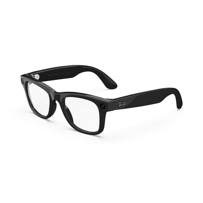 Ray-Ban Meta (Gen 1), Wayfarer Large, Shiny Black | Smart AI Glasses for Men, Women — 12 MP Ultra-Wide Camera, Open-Ear Audio, Video Recording, Bluetooth — Clear Lenses — Wearable Technology