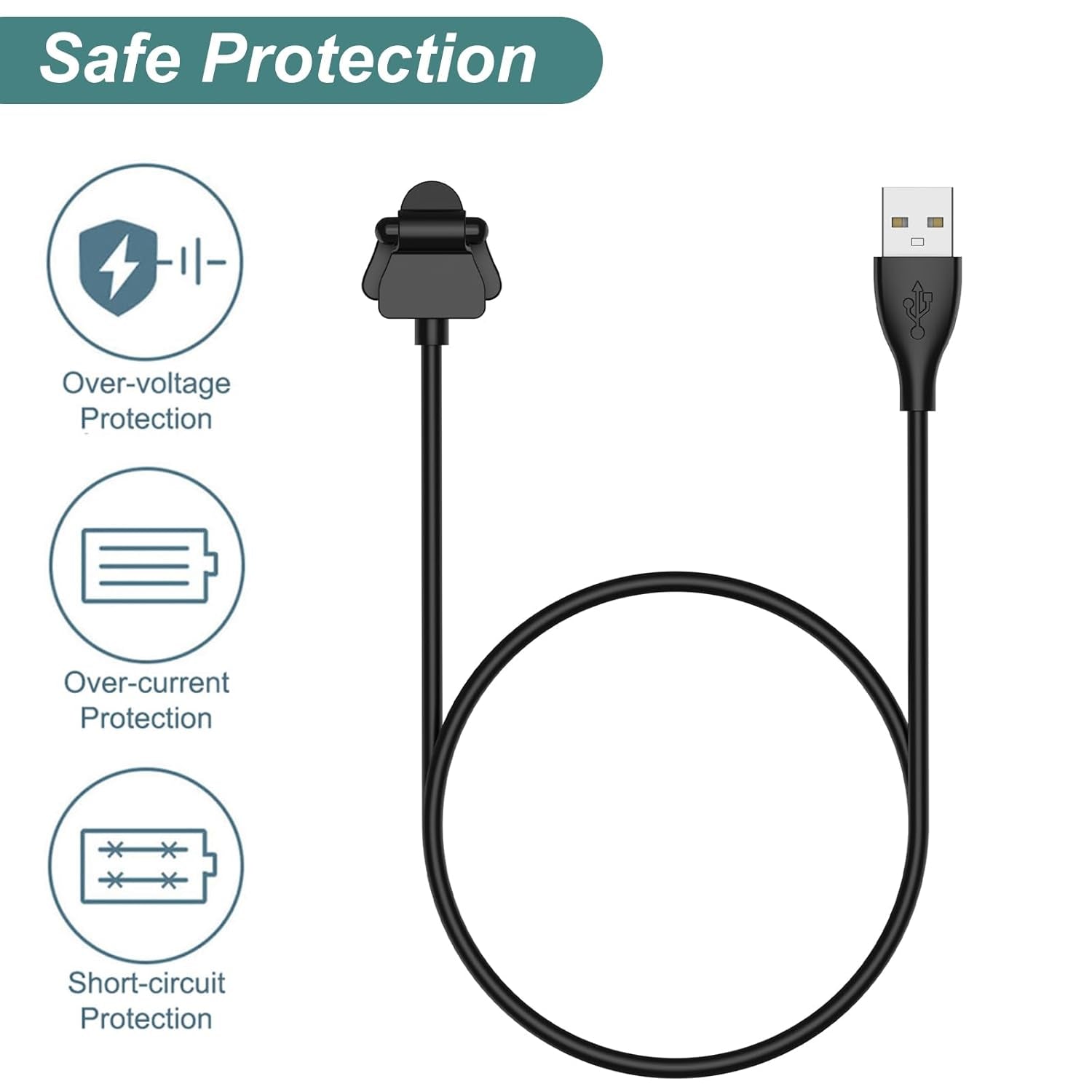 Charging Cable for Ray-Ban Meta Gen 2&1 Smart Glasses (Wayfarer/Skyler) | Replacement USB Charger Cable Accessories for Rayban Mete AI Glasses (3.3Ft/1M)