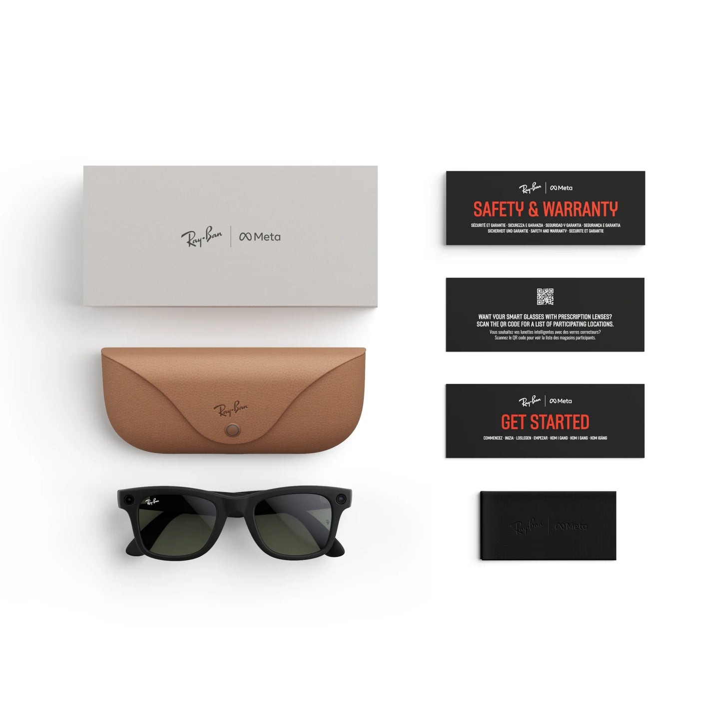 Ray-Ban  (Gen 1), Wayfarer, Matte Black, Transitions® Graphite Green Lenses | Smart AI Glasses