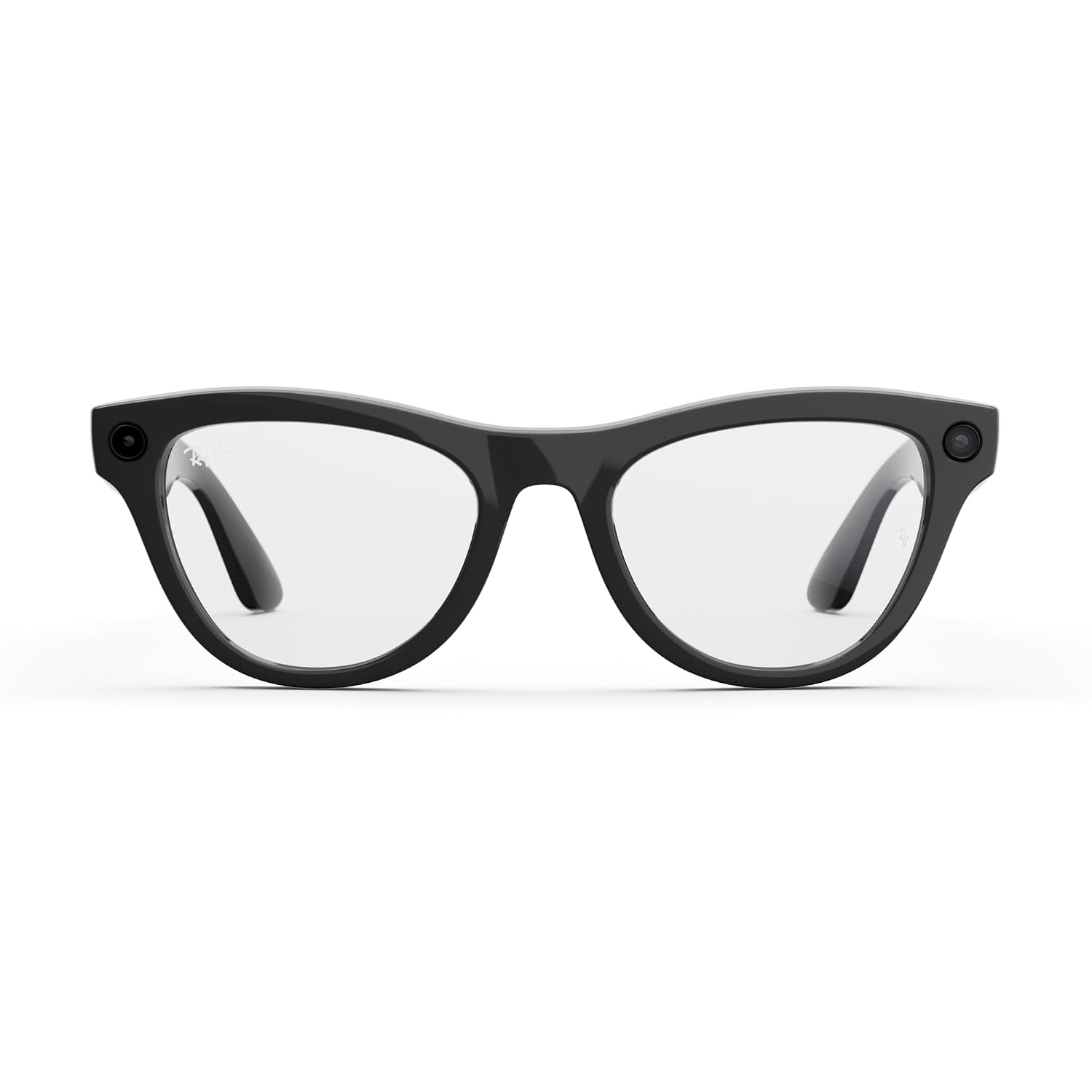 Ray-Ban Meta (Gen 1), Skyler, Shiny Black | Smart AI Glasses for Men, Women — 12 MP Ultra-Wide Camera, Open-Ear Speakers for Audio, Video Recording and Bluetooth — Clear Lenses — Wearable Technology