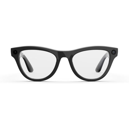 Ray-Ban Meta (Gen 1), Skyler, Shiny Black | Smart AI Glasses for Men, Women — 12 MP Ultra-Wide Camera, Open-Ear Speakers for Audio, Video Recording and Bluetooth — Clear Lenses — Wearable Technology