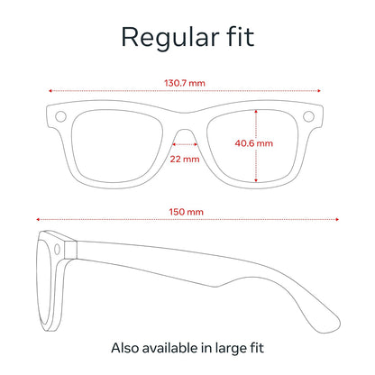 Ray-Ban Meta (Gen 1), Wayfarer, Shiny Black | Smart AI Glasses for Men, Women — 12 MP Ultra-Wide Camera, Open-Ear Speakers for Audio, Video Recording and Bluetooth — Green Lenses — Sunglasses
